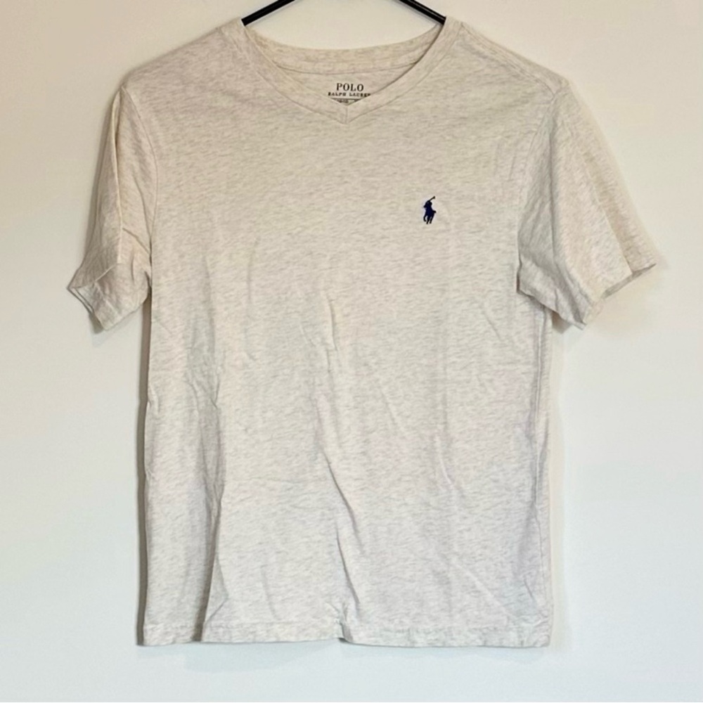 Polo by Ralph Lauren Boy's Light Heather Gray Tee - Medium